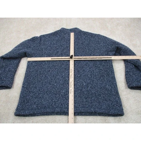 Orvis Sweater Men Extra Large Blue Heavyweight Fleece Outdoor Zip Pullover Camp - Picture 8 of 12